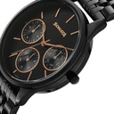 Sonata Eternia Quartz Multifunction Black Dial Metal Strap Watch For Women