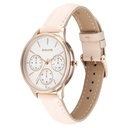 Sonata Eternia Quartz Multifunction Silver Dial Leather Strap Watch For Women