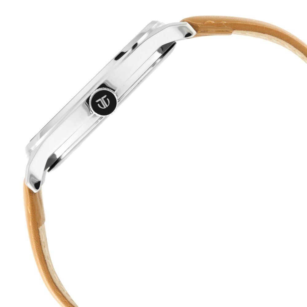 Titan Men's Urban Edge Lustrous White Dial Leather Watch