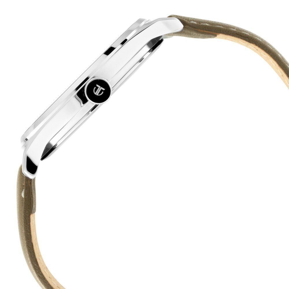 Titan Men's Urban Edge Lustrous Olive Dial Leather Watch