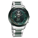 Fastrack Oceanyx - Ceramic Quartz Multifunction Green Dial Two Toned Strap Watch For Guys