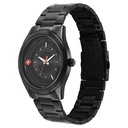 Fastrack Groove Quartz Analog Black Dial Black Stainless Steel Strap Watch For Guys