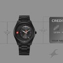 Fastrack Groove Quartz Analog Black Dial Black Stainless Steel Strap Watch For Guys