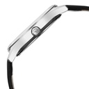 Fastrack Groove Quartz Analog Grey Dial Black Leather Strap Watch For Guys