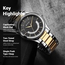 Titan Men's Multifunction Karishma: Two-Tone Steel Elegance Watch