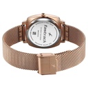 Fastrack Stunners X Quartz Analog Rose Gold Dial Stainless Steel Strap Watch For Girls