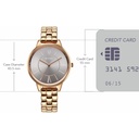 Titan Neo Quartz Analog Grey Dial Rose Gold Metal Strap Watch For Women