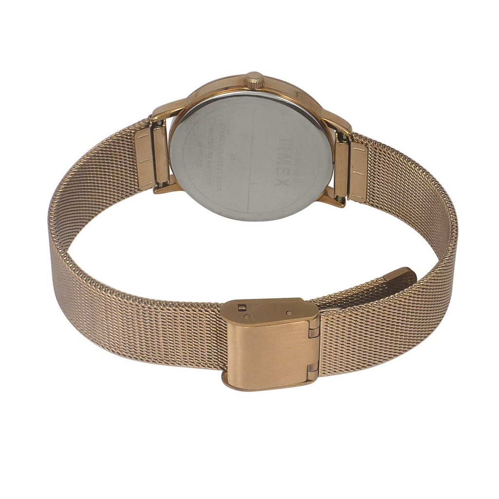 Timex Fashion Women's Rose Gold Dial Round Case 2 Hands Function Watch -TWEL15602