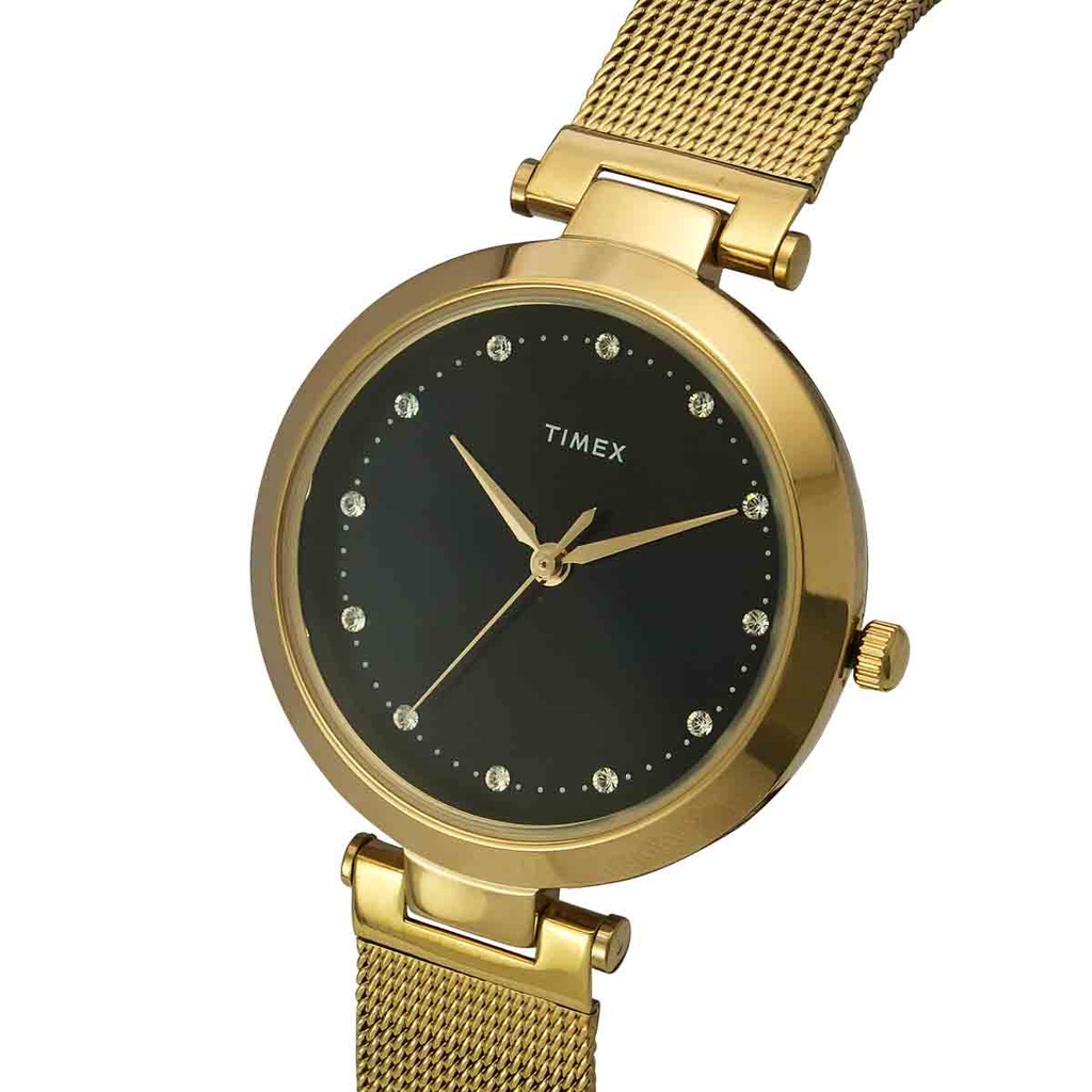 Timex Fashion Women's Blue Dial Round Case 3 Hands Function Watch -TWEL11824