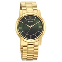 Titan Karishma Zing Quartz Analog Green Dial Golden Stainless Steel Strap Watch For Men