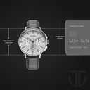 Titan Light leathers Multifunction Silver Dial Leather Strap Watch For Men