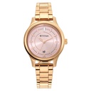 Titan Quartz Analog with Date Rose Gold Dial Rose Gold Metal Strap Watch For Women