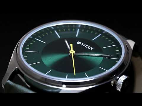 Titan Men's Urban Edge Lustrous Green Dial Leather Watch