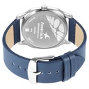 Fastrack Stunners Quartz Analog Silver Dial Leather Strap Watch for Guys