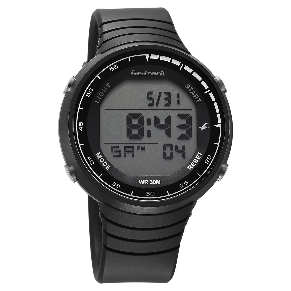 Fastrack StreetStyle Digital Dial Black Polyether Strap Watch For Unisex