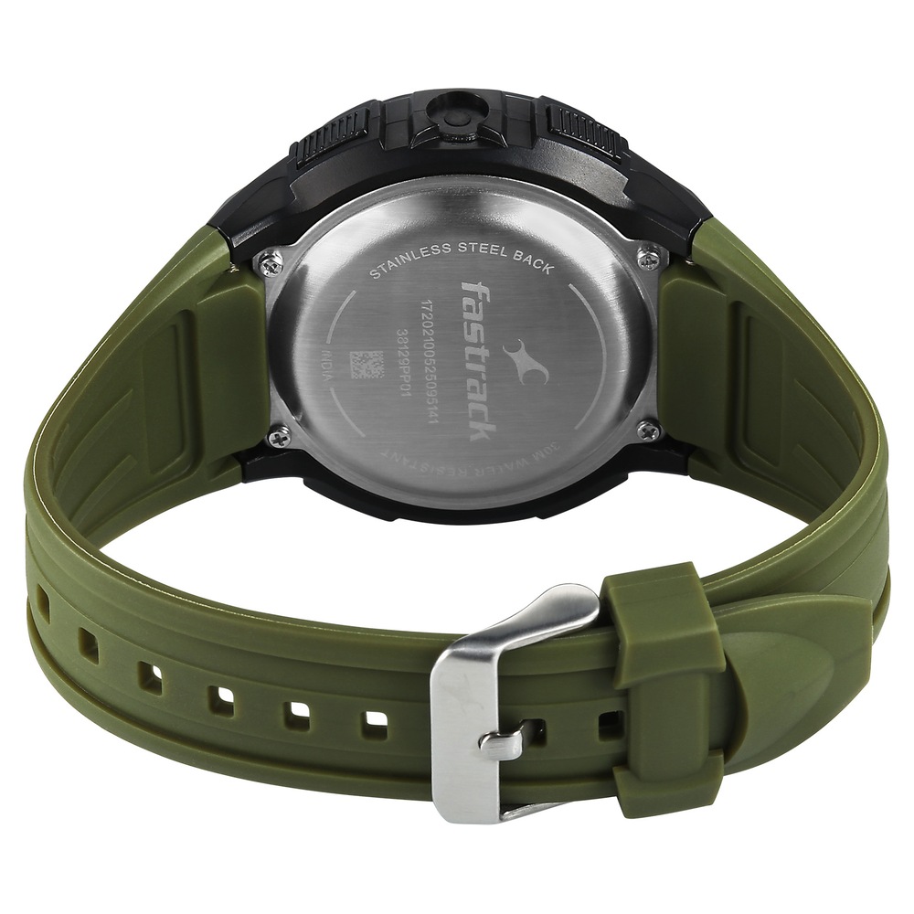 Fastrack StreetStyle Digital Dial Green Polyether Strap Watch For Unisex