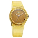 Zoop Glitter Analog Watch with Yellow Dial & Yellow Strap for Girls Kids, from House of Titan
