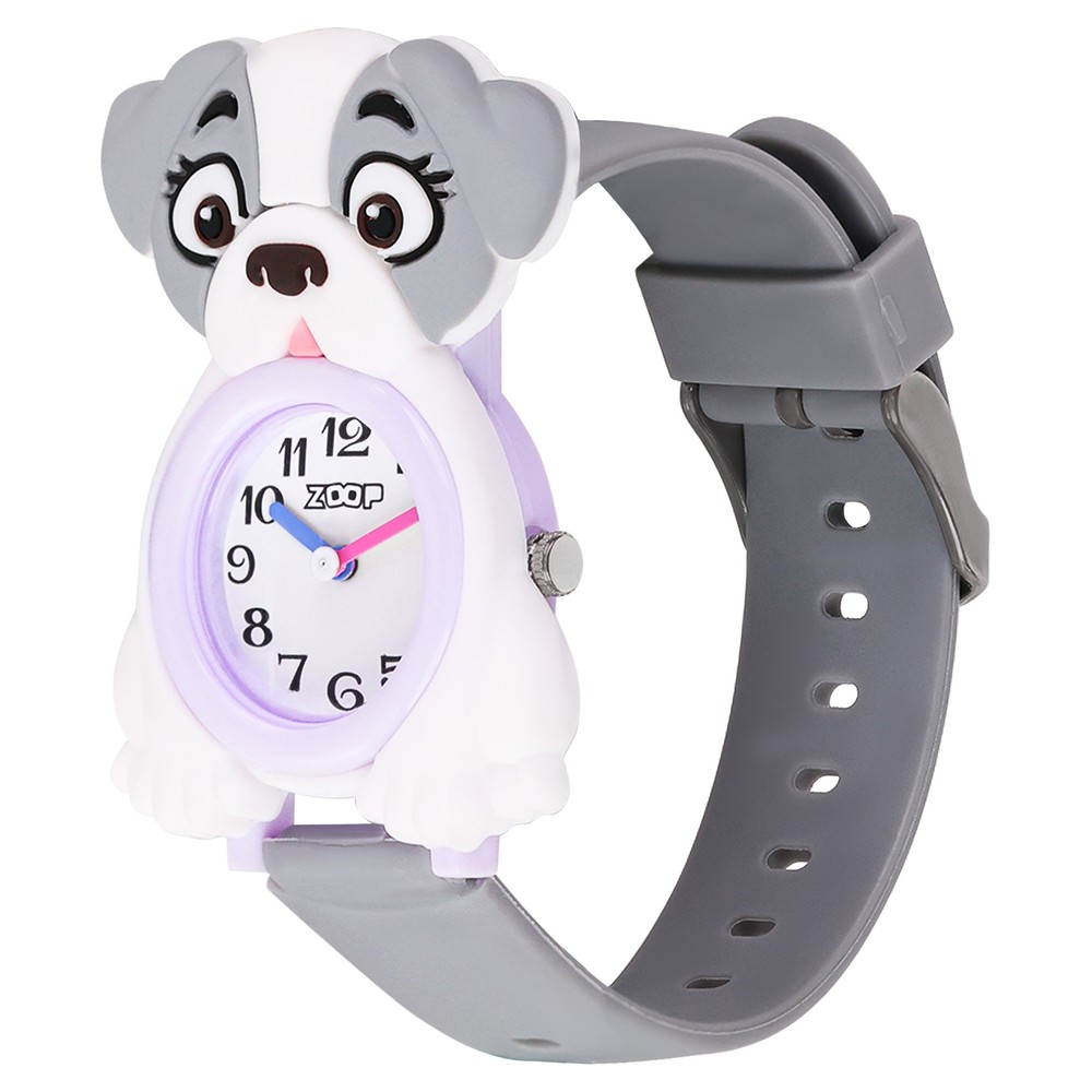 Zoop Analog Doggy Watch with White Dial & Grey Strap for Boys Girls Kids, from House of Titan