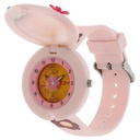 Zoop Analog Watch with Golden Dial & Pink Strap for Girls Kids, from House of Titan