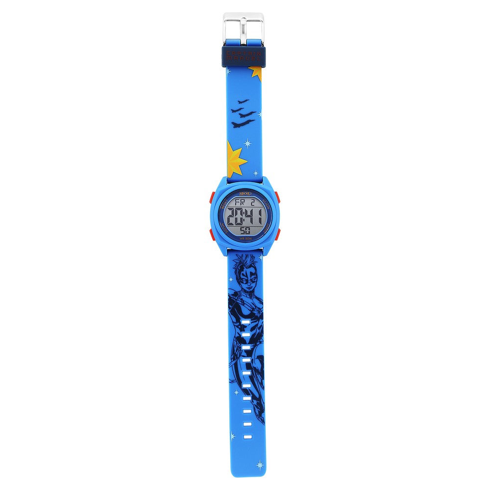 Zoop Captain Marvel Digital Watch with Digital Dial & Blue Strap for Boys Kids, from House of Titan