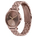 Fastrack Stunners Quartz Analog Brown Dial Stainless Steel Strap Watch for Girls