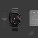 Fastrack UFO Quartz Multifunction Black Dial Black Stainless Steel Strap Watch For Guys