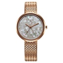 Titan Raga Memoirs Quartz Analog Mother Of Pearl Round Dial Rose Gold Metal Strap Watch For Women