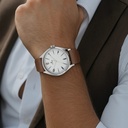 Titan Men's Urban Edge Lustrous Silver Dial Leather Watch