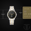 Titan Quartz Analog with Day and Date Black Dial Metal Strap Watch for Men
