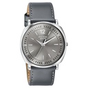 Sonata Poze Quartz Analog Grey Dial Grey Leather Strap Watch For Men