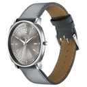 Sonata Poze Quartz Analog Grey Dial Grey Leather Strap Watch For Men