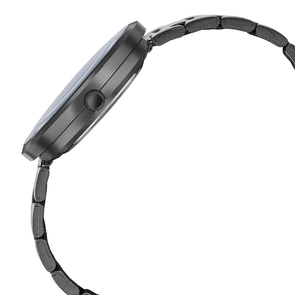 Sonata Poze Quartz Analog Grey Dial Metal Strap Watch for Men