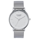 Sonata Poze Quartz Analog White Dial Silver Metal Strap Watch For Men