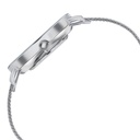 Sonata Poze Quartz Analog White Dial Silver Metal Strap Watch For Men