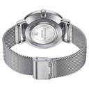 Sonata Poze Quartz Analog White Dial Silver Metal Strap Watch For Men