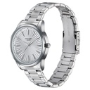 Sonata Poze Quartz Analog White Dial Metal Strap Watch For Men