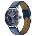 Sonata Poze Quartz Analog Blue Dial Blue Leather Strap Watch For Men