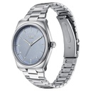 Sonata Poze Quartz Analog Blue Dial Silver Metal Strap Watch For Men