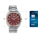 Sonata Poze Quartz Analog Red Dial Silver Metal Strap Watch For Men