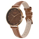 Poze by Sonata Quartz Analog Brown Dial PU Leather Strap Watch for Women