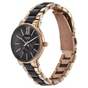 Sonata Poze Quartz Analog Mother Of Pearl Round Dial Two Toned Metal & Plastic Strap Watch For Women