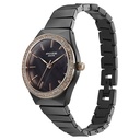 Sonata Poze Quartz Analog Brown Dial Metal Strap Watch for Women