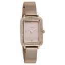 Sonata Poze Quartz Analog Pink Dial Mesh Strap Watch for Women