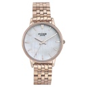 Sonata Poze Quartz Analog Mother of Pearl Round Dial Rose Gold Stainless Steel Strap Watch For Women