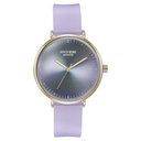 Sonata Poze Quartz Analog Blue Dial Purple Leather Strap Watch For Women