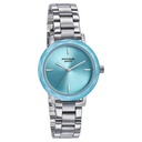 Sonata Poze Quartz Analog Blue Dial Stainless Steel Strap Watch For Women