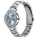 Sonata Poze Quartz Analog Blue Dial Silver Metal Strap Watch For Women