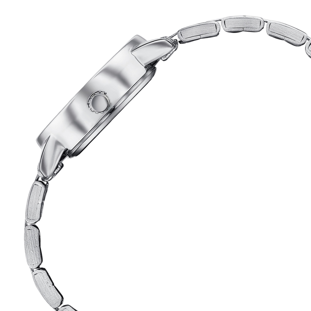 Sonata Poze Quartz Analog Blue Dial Silver Metal Strap Watch For Women