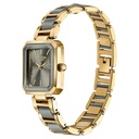 Sonata Poze Quartz Analog Green Dial Two Toned Metal & Plastic Strap Watch For Women