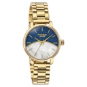 Sonata Poze Quartz Analog Mother of Pearl Dial Golden Metal Strap Watch For Women